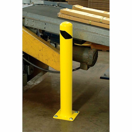 Global Industrial 42 Inch High Round Bollard, Yellow 337328R